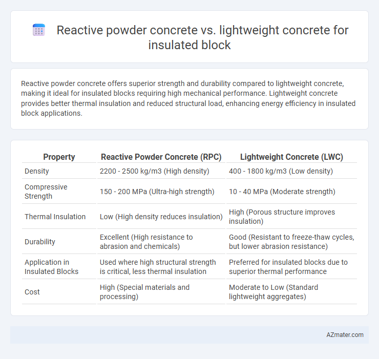 Reactive powder concrete vs. lightweight concrete for insulated block - What is The Difference?