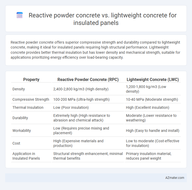 Reactive powder concrete vs. lightweight concrete for insulated panels - What is The Difference?