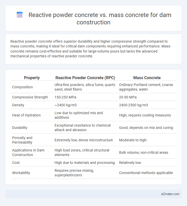 Reactive powder concrete vs. mass concrete for dam construction - What is The Difference?