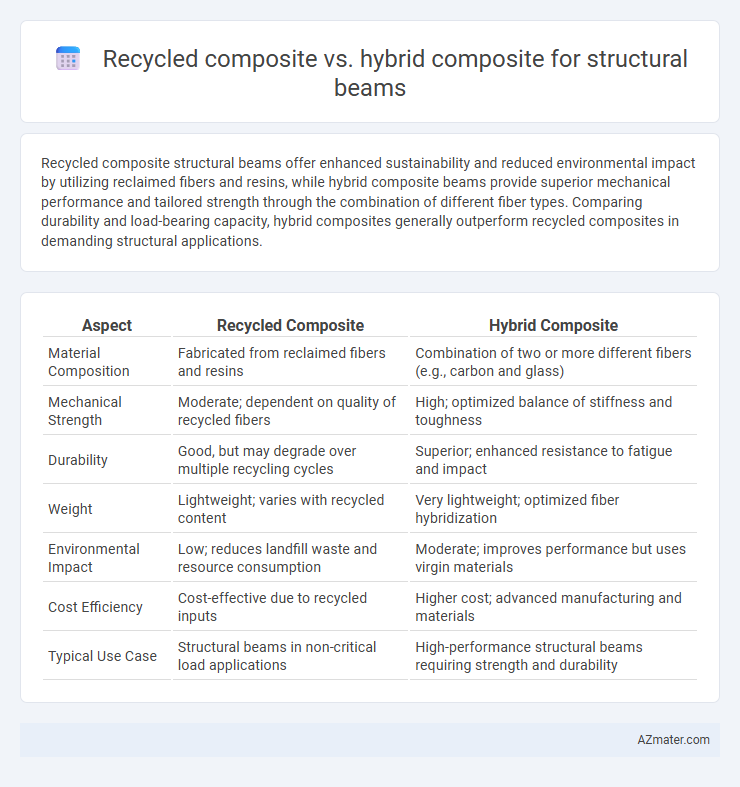 Recycled composite vs. hybrid composite for structural beams - What is The Difference?