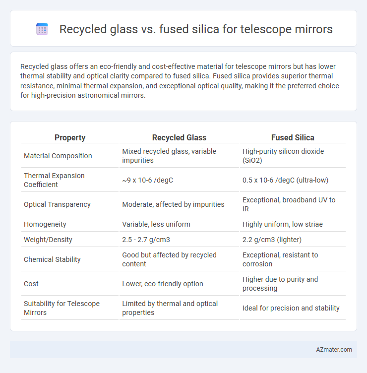 Recycled glass vs. fused silica for telescope mirrors - What is The Difference?