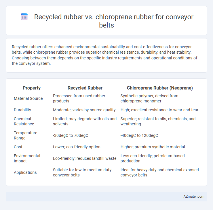 Recycled rubber vs. chloroprene rubber for conveyor belts - What is The Difference?