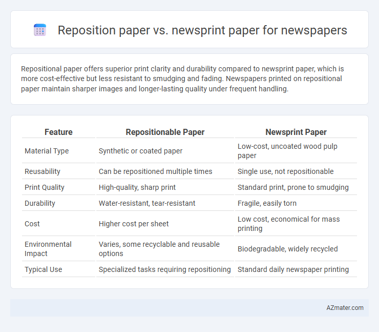 Reposition paper vs. newsprint paper for newspapers - What is The Difference?