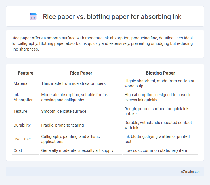 Rice paper vs. blotting paper for absorbing ink - What is The Difference?