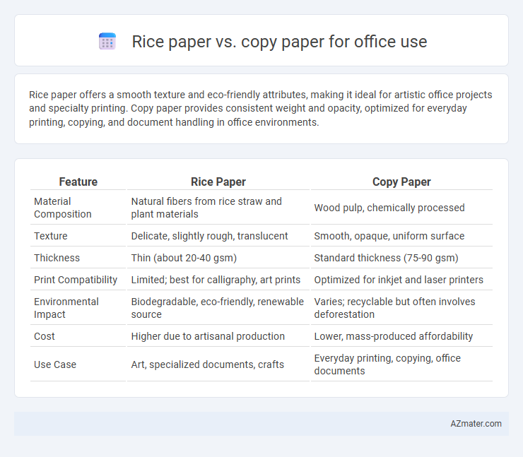Rice paper vs. copy paper for office use - What is The Difference?