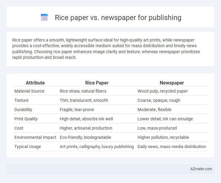 Rice paper vs. newspaper for publishing - What is The Difference?