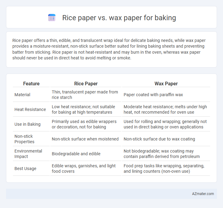 Rice paper vs. wax paper for baking - What is The Difference?