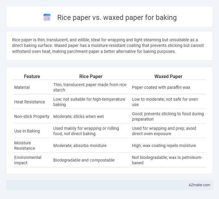 Rice paper vs. waxed paper for baking - What is The Difference?