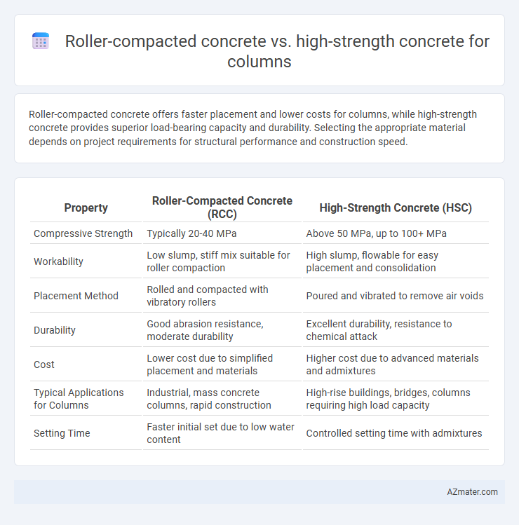 Roller-compacted concrete vs. high-strength concrete for columns - What is The Difference?