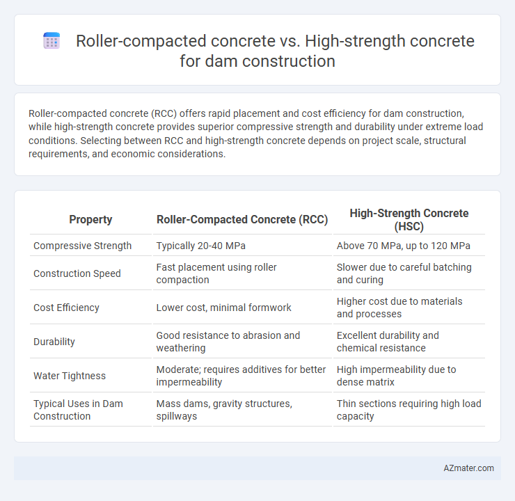 Roller-compacted concrete vs. High-strength concrete for dam construction - What is The Difference?
