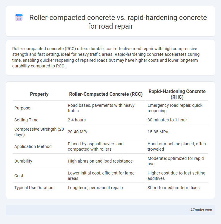Roller-compacted concrete vs. rapid-hardening concrete for road repair - What is The Difference?