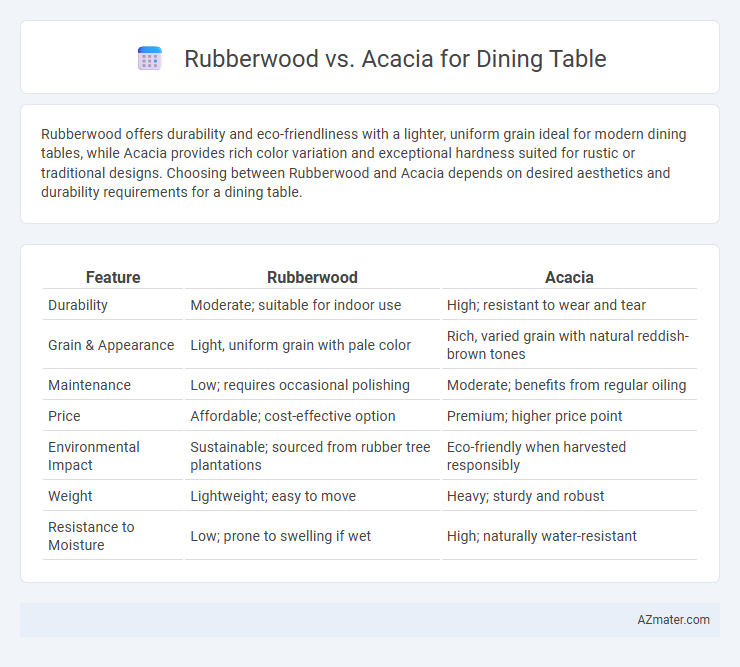 Rubberwood vs. Acacia for Dining Table - What is The Difference?