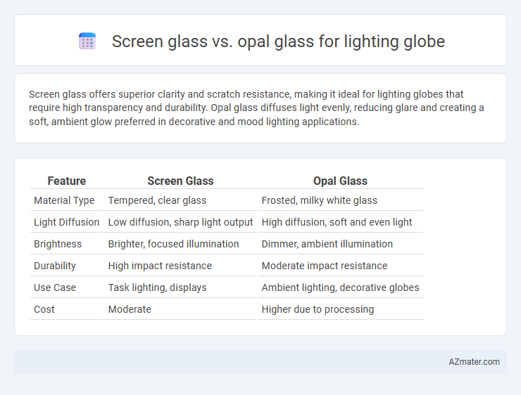 Screen glass vs. opal glass for lighting globe - What is The Difference?