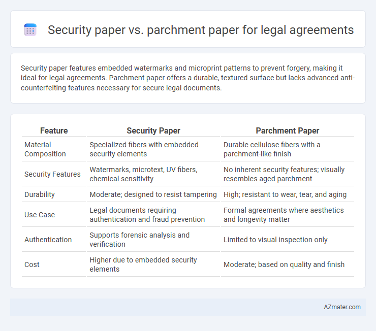 Security paper vs. parchment paper for legal agreements - What is The Difference?