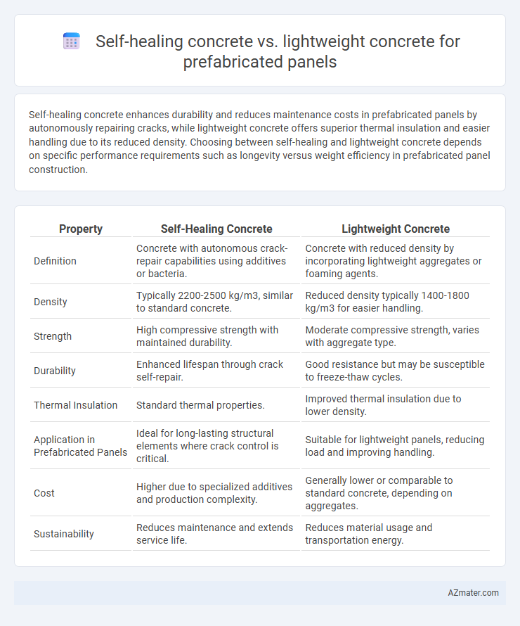 Self-healing concrete vs. lightweight concrete for prefabricated panels - What is The Difference?