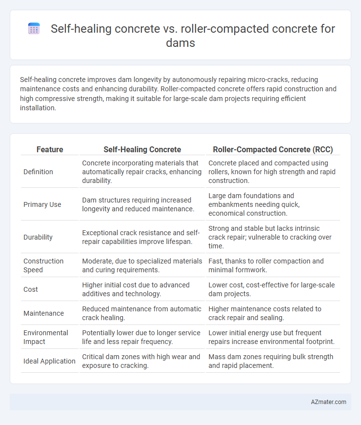 Self-healing concrete vs. roller-compacted concrete for dams - What is The Difference?