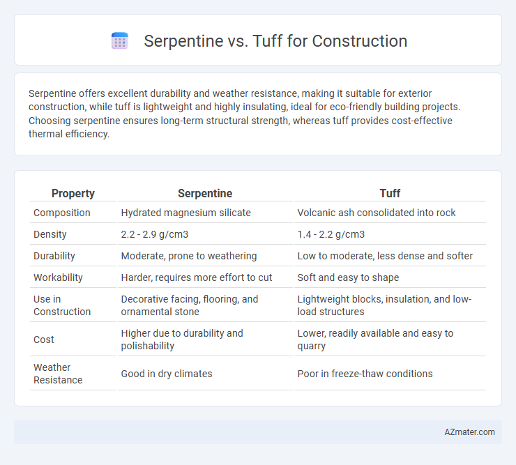 Serpentine vs. Tuff for Construction - What is The Difference?