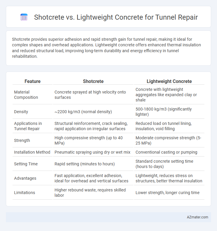 Shotcrete vs. Lightweight Concrete for Tunnel Repair - What is The Difference?