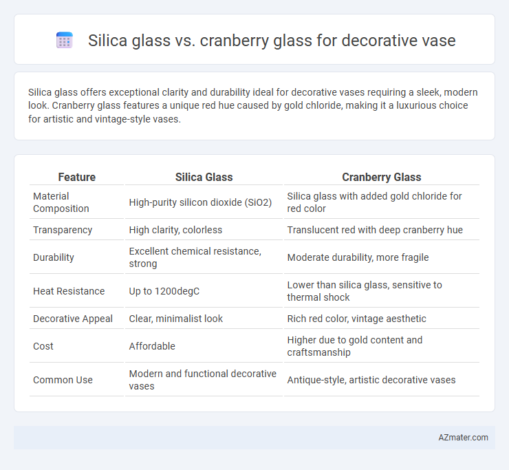 Silica glass vs. cranberry glass for decorative vase - What is The Difference?