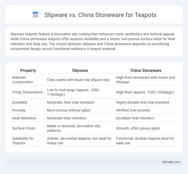 Slipware vs. China Stoneware for Teapots - What is The Difference?