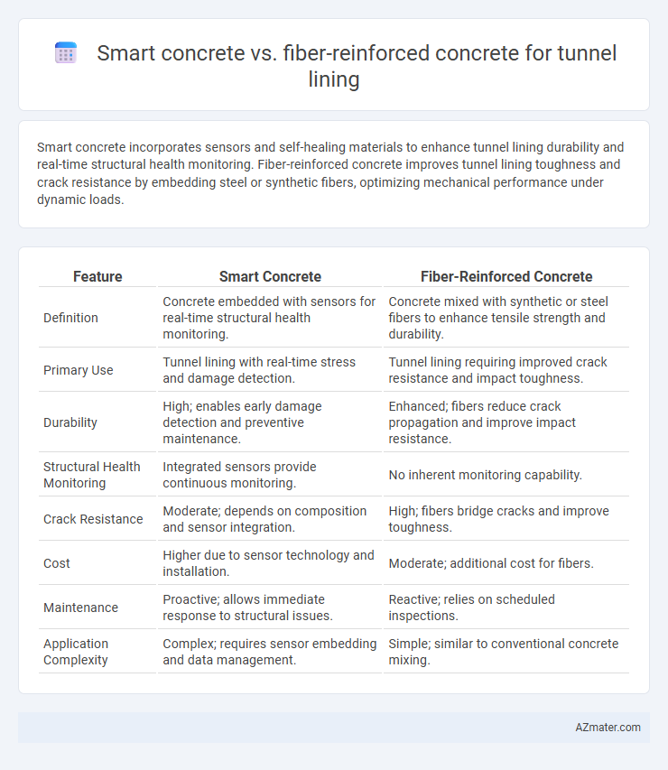Smart concrete vs. fiber-reinforced concrete for tunnel lining - What is The Difference?