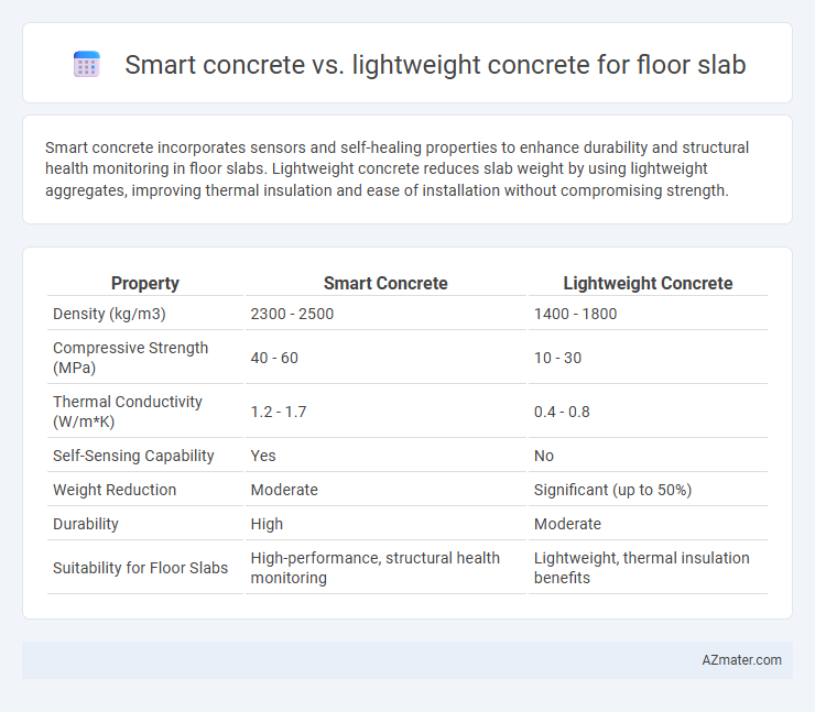Smart concrete vs. lightweight concrete for floor slab - What is The Difference?