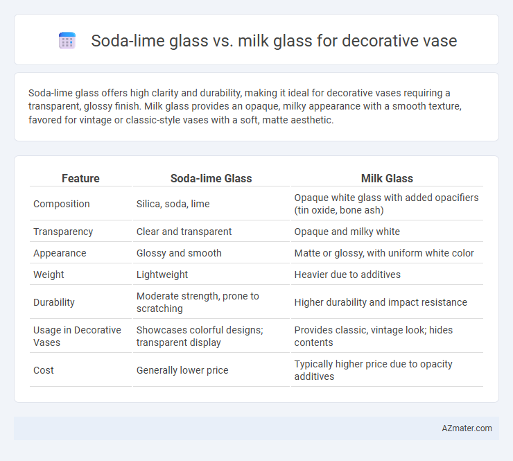 Soda-lime glass vs. milk glass for decorative vase - What is The Difference?