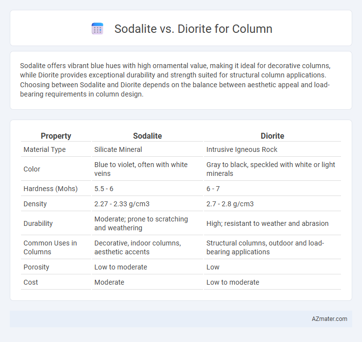 Sodalite vs. Diorite for Column - What is The Difference?