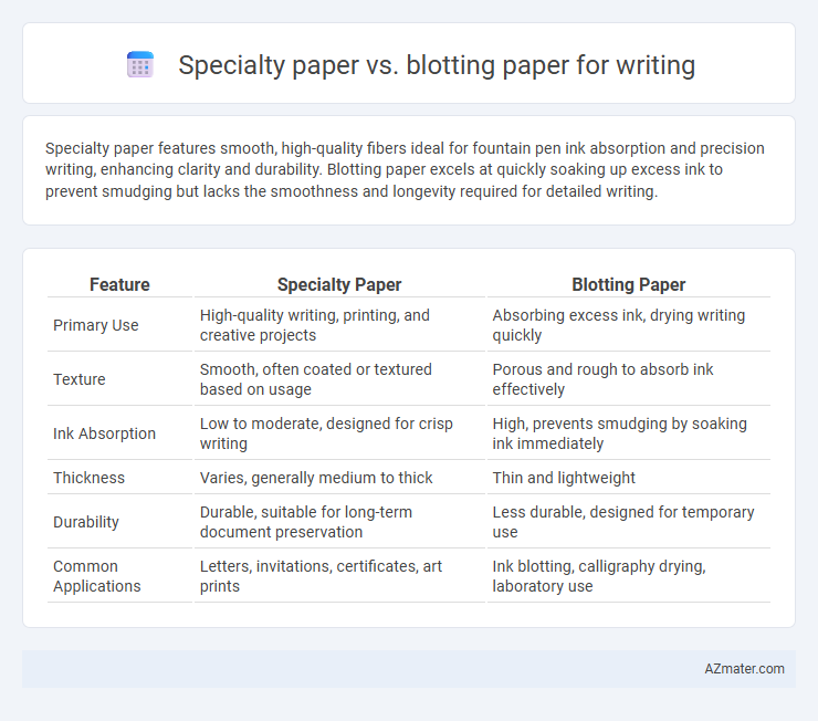 Specialty paper vs. blotting paper for writing - What is The Difference?