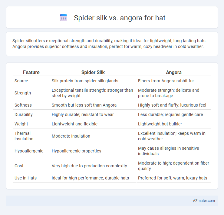 Spider silk vs. angora for hat - What is The Difference?
