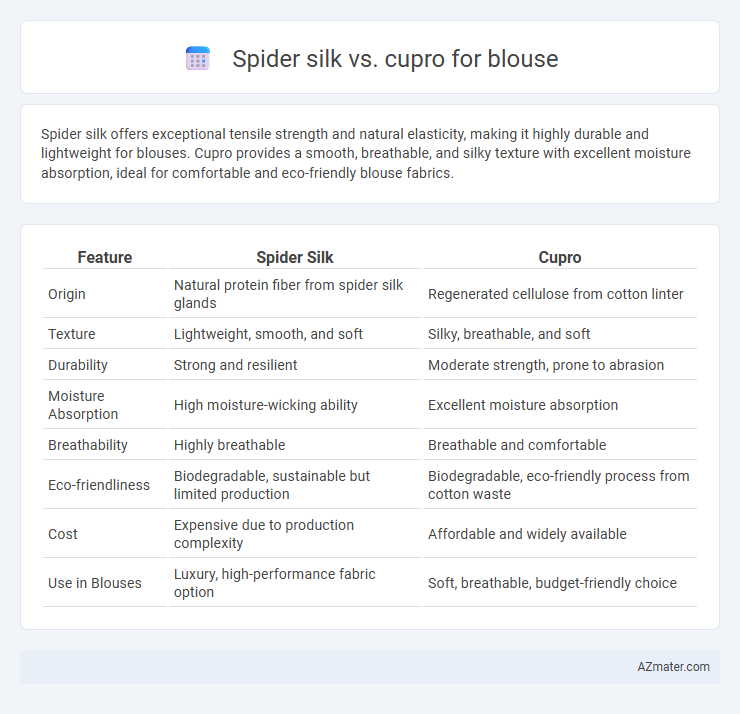 Spider silk vs. cupro for blouse - What is The Difference?