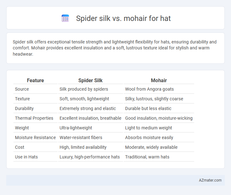 Spider silk vs. mohair for hat - What is The Difference?