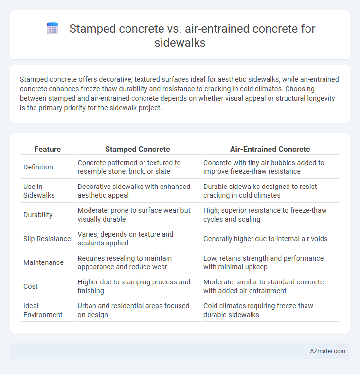 Stamped concrete vs. air-entrained concrete for sidewalks - What is The Difference?