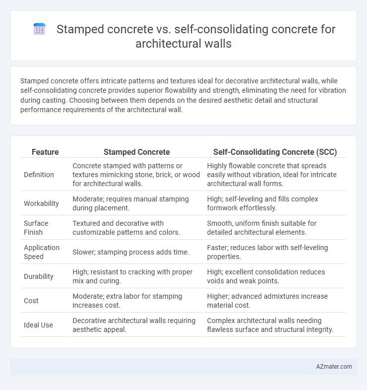 Stamped concrete vs. self-consolidating concrete for architectural walls - What is The Difference?