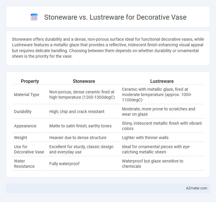 Stoneware vs. Lustreware for Decorative Vase - What is The Difference?