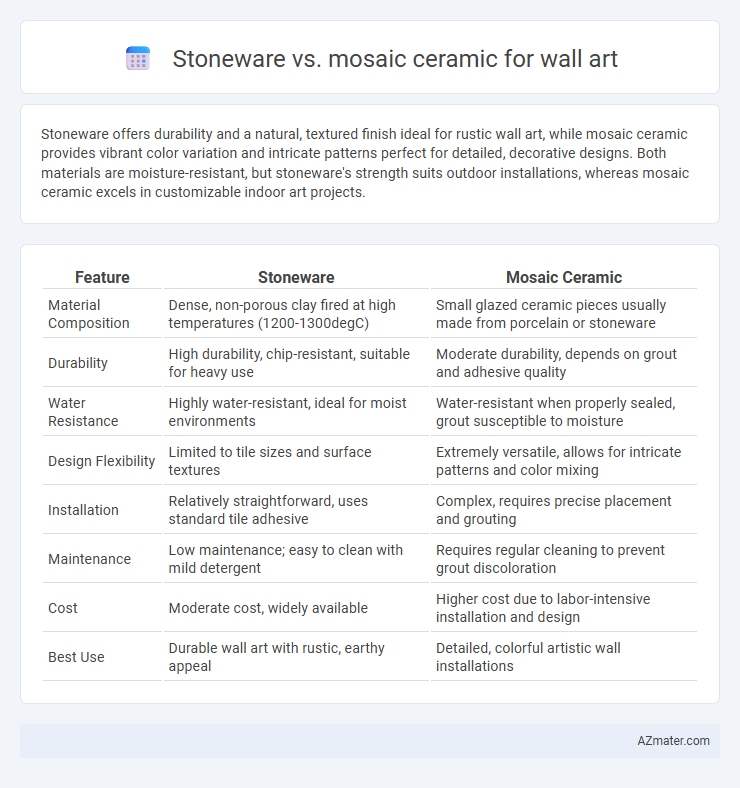 Stoneware vs. mosaic ceramic for wall art - What is The Difference?