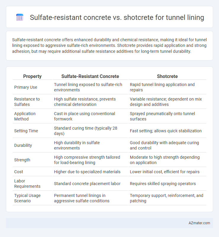 Sulfate-resistant concrete vs. shotcrete for tunnel lining - What is The Difference?
