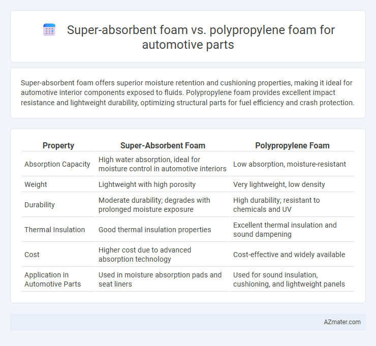 Super-absorbent foam vs. polypropylene foam for automotive parts - What is The Difference?