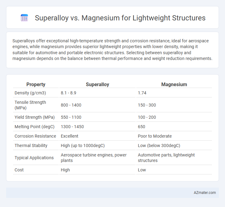 Superalloy vs. Magnesium for Lightweight Structures - What is The Difference?