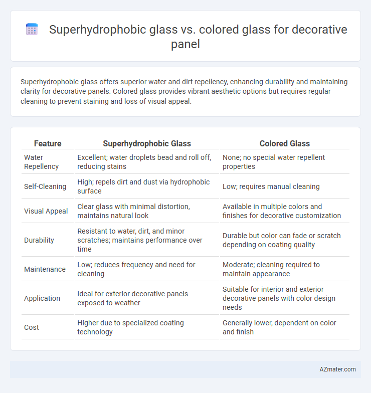 Superhydrophobic glass vs. colored glass for decorative panel - What is The Difference?