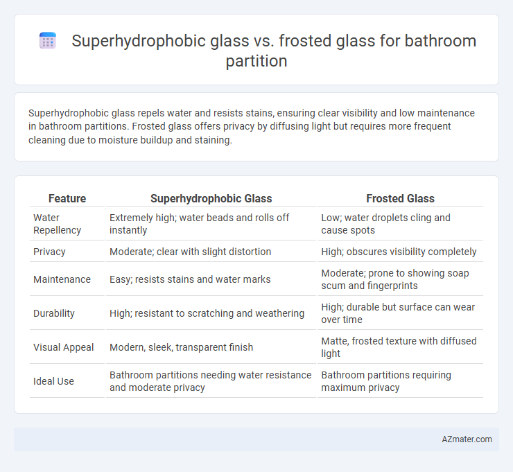 Superhydrophobic glass vs. frosted glass for bathroom partition - What is The Difference?