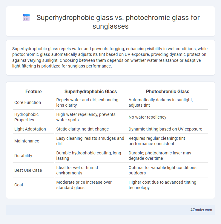Superhydrophobic glass vs. photochromic glass for sunglasses - What is The Difference?