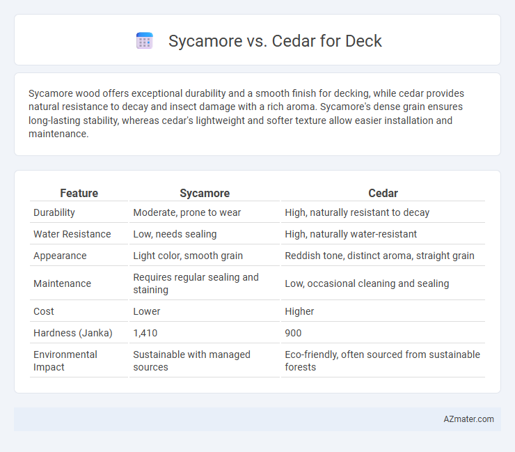 Sycamore vs. Cedar for Deck - What is The Difference?