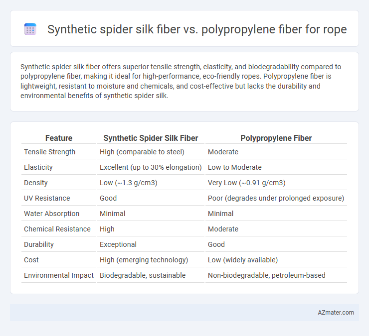 Synthetic spider silk fiber vs. polypropylene fiber for rope - What is The Difference?