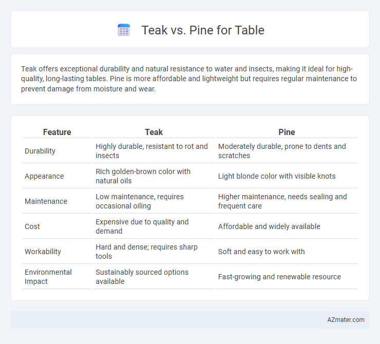 Teak vs. Pine for Table - What is The Difference?