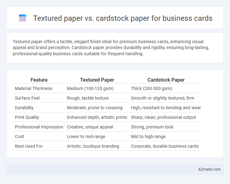 Textured paper vs. cardstock paper for business cards - What is The Difference?