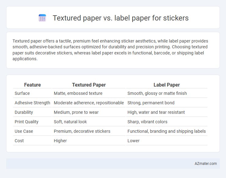 Textured paper vs. label paper for stickers - What is The Difference?