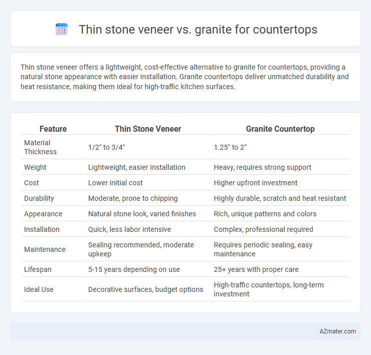 Thin stone veneer vs. granite for countertops - What is The Difference?