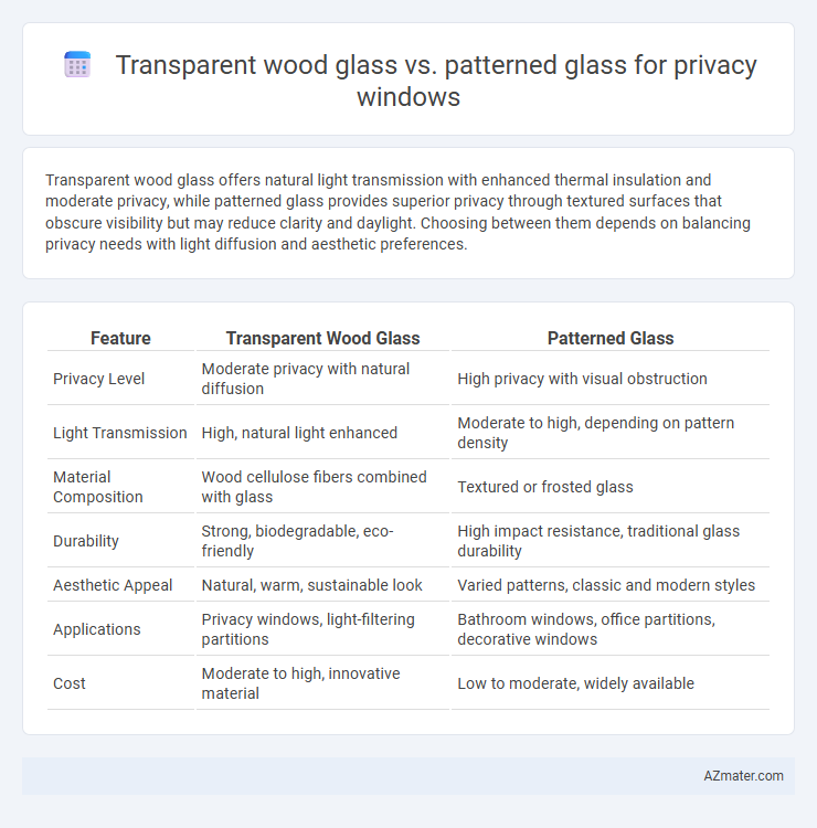 Transparent wood glass vs. patterned glass for privacy windows - What is The Difference?