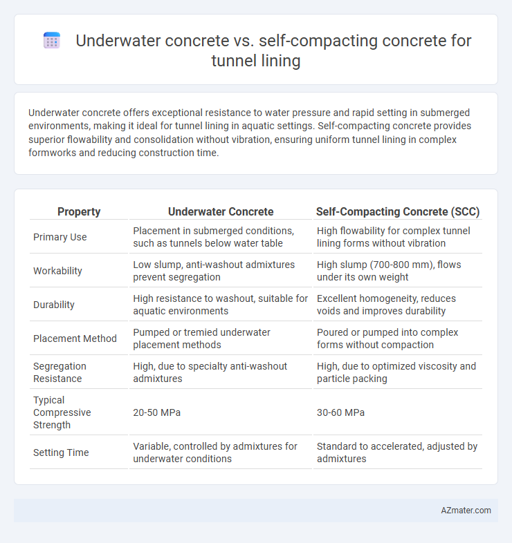 Underwater concrete vs. self-compacting concrete for tunnel lining - What is The Difference?